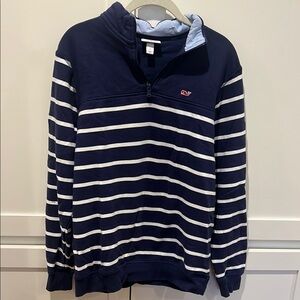 Vineyard Vines Navy Striped Pullover sweatshirt